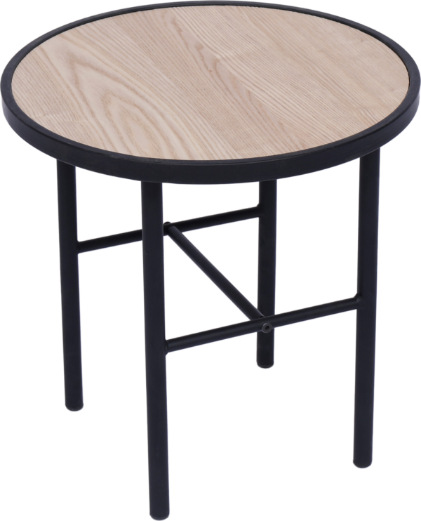 Udendørs sidebord Nordlys Furniture Mihara 40Ã40 cm sortlakeret metal & FSC-træ